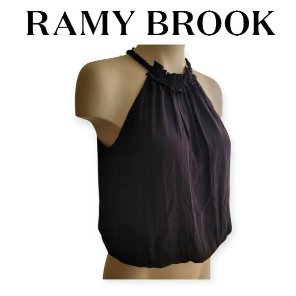 Ramy Brook Black Sleeveless Balloon Hem Blouse S - Picture 1 of 12